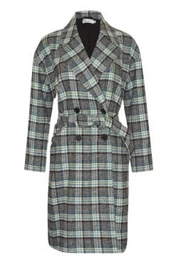 Pillar Coat-Green Check|zoe kratzmann Sale