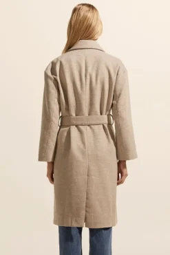 Pillar Coat-Stone Mini Check|zoe kratzmann Discount