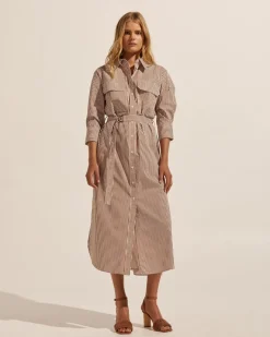Pinpoint Dress-Cafe Stripe|zoe kratzmann Hot