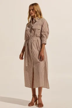 Pinpoint Dress-Cafe Stripe|zoe kratzmann Hot