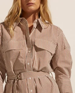 Pinpoint Dress-Cafe Stripe|zoe kratzmann Hot