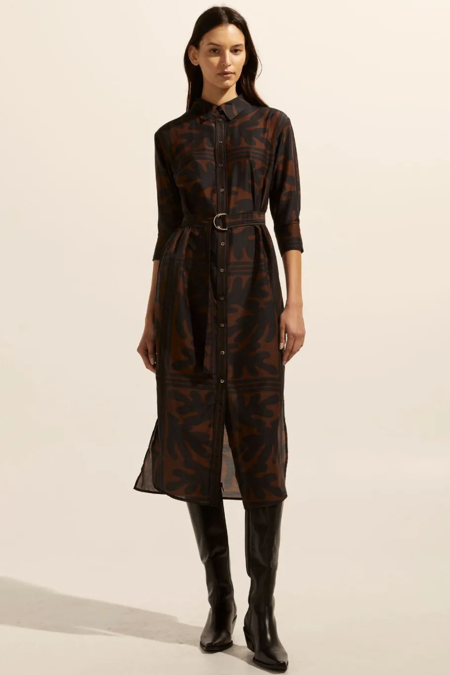 Pinpoint Dress-Choc Frond|zoe kratzmann Discount
