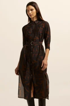 Pinpoint Dress-Choc Frond|zoe kratzmann Discount