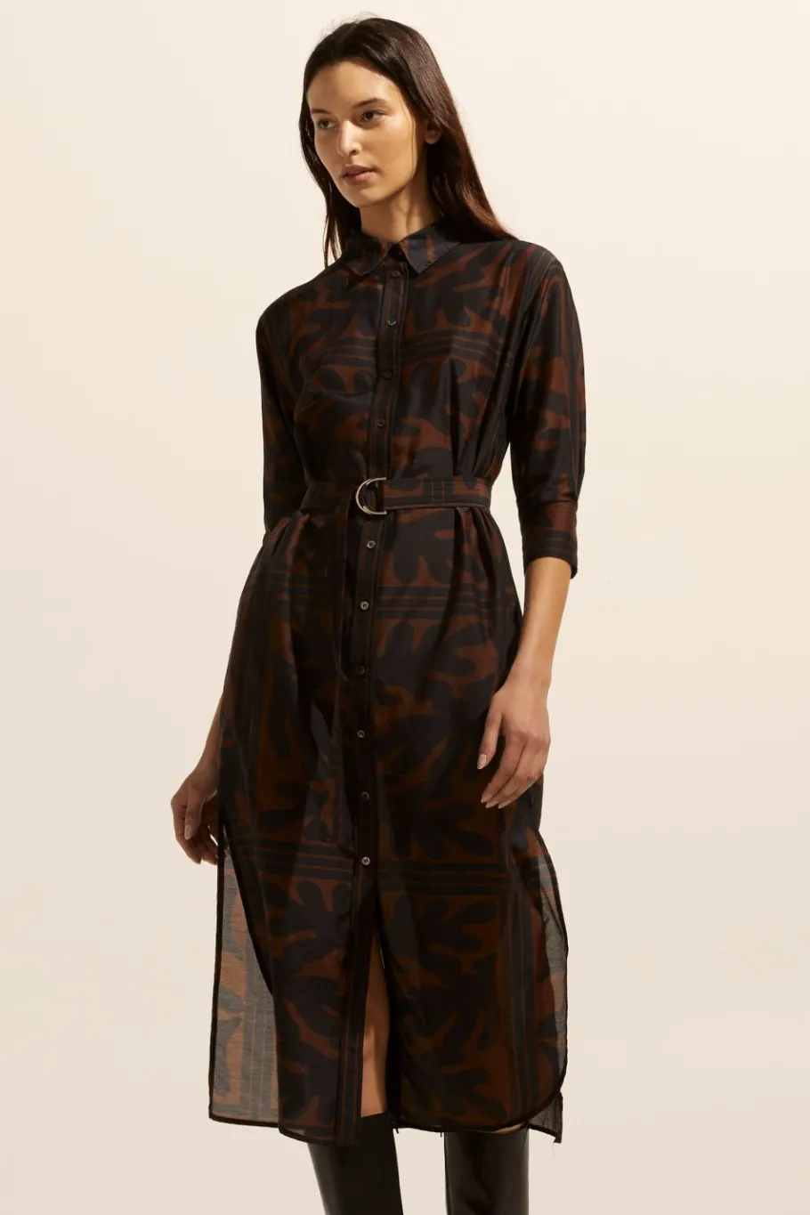 Pinpoint Dress-Choc Frond|zoe kratzmann Discount