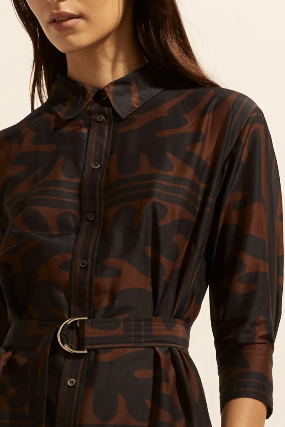 Pinpoint Dress-Choc Frond|zoe kratzmann Discount