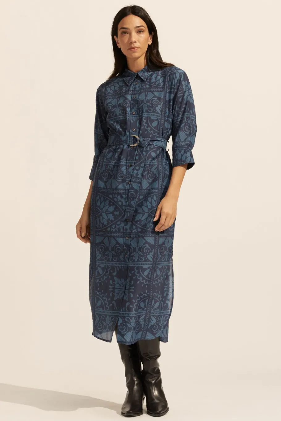 Pinpoint Dress-Indigo Mosaic|zoe kratzmann Sale