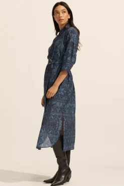 Pinpoint Dress-Indigo Mosaic|zoe kratzmann Sale