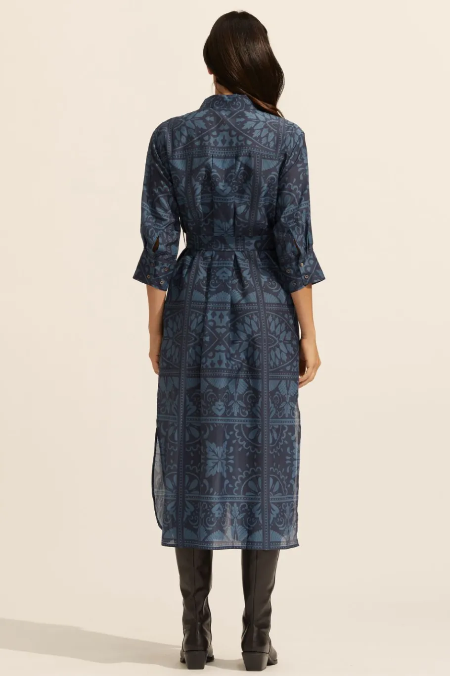 Pinpoint Dress-Indigo Mosaic|zoe kratzmann Sale