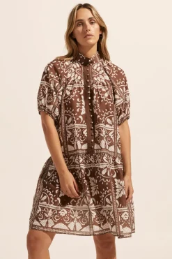 Pivot Dress-Choc Mosaic|zoe kratzmann Best