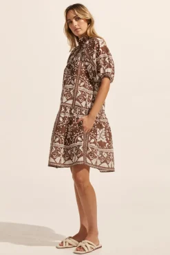 Pivot Dress-Choc Mosaic|zoe kratzmann Best