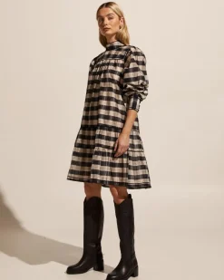 Prowess Dress-Black/Ecru Check|zoe kratzmann Best