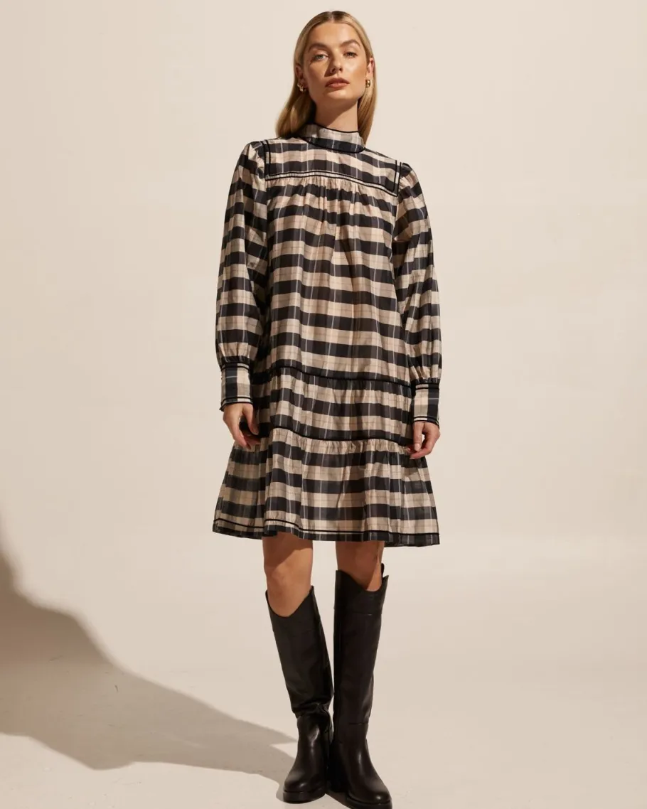 Prowess Dress-Black/Ecru Check|zoe kratzmann Best