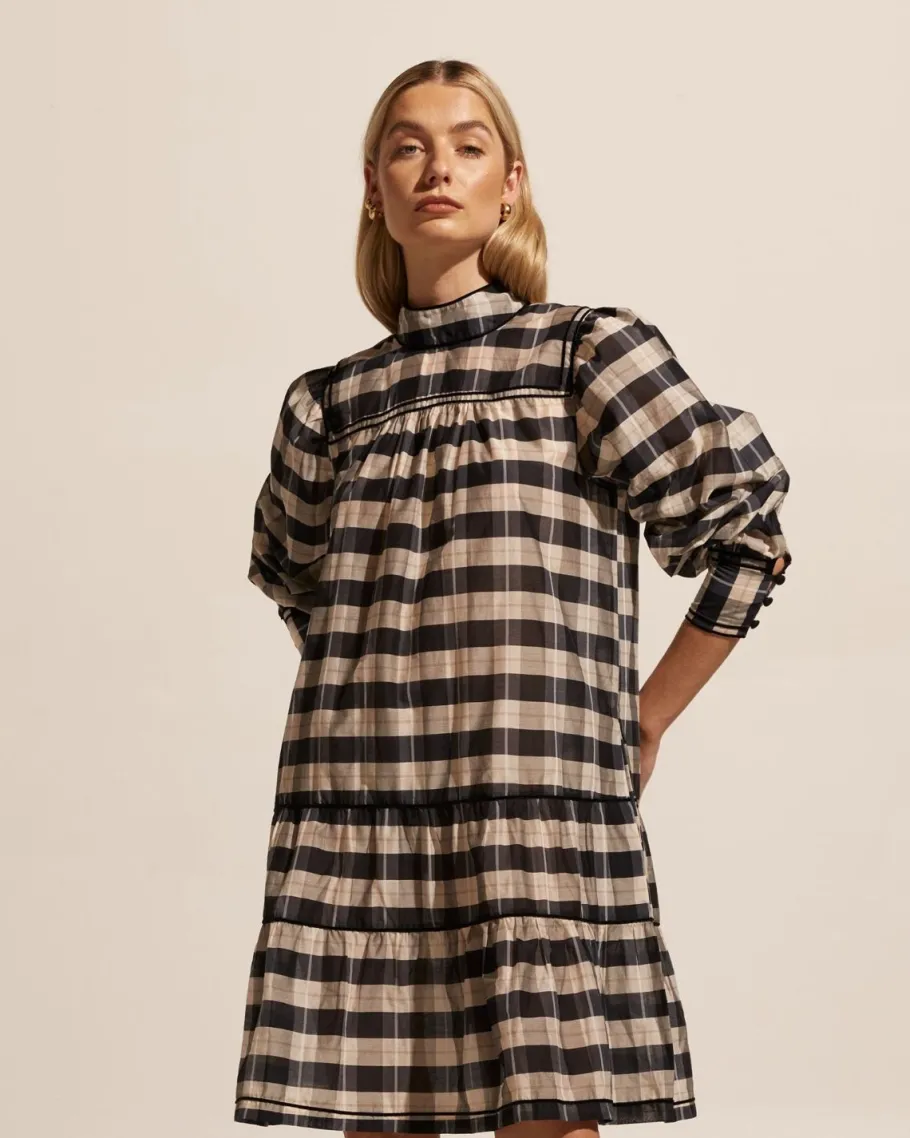 Prowess Dress-Black/Ecru Check|zoe kratzmann Best