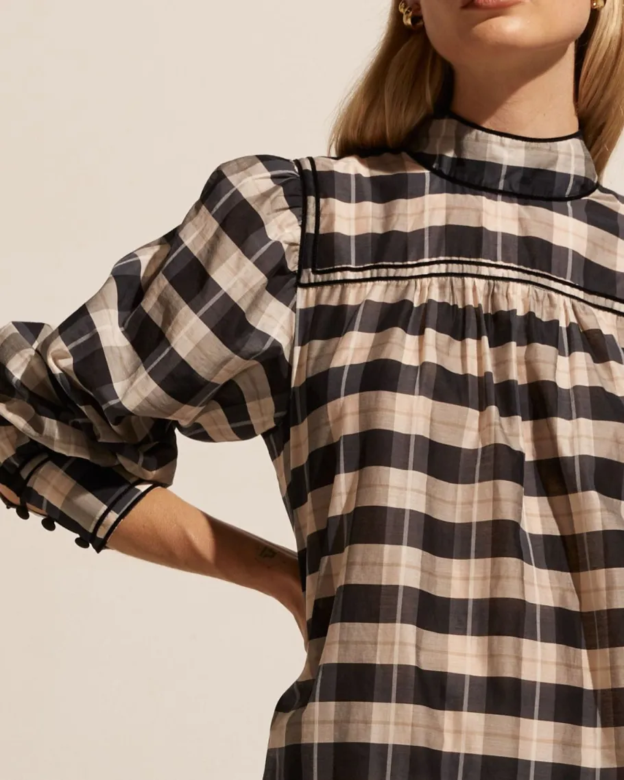 Prowess Dress-Black/Ecru Check|zoe kratzmann Best