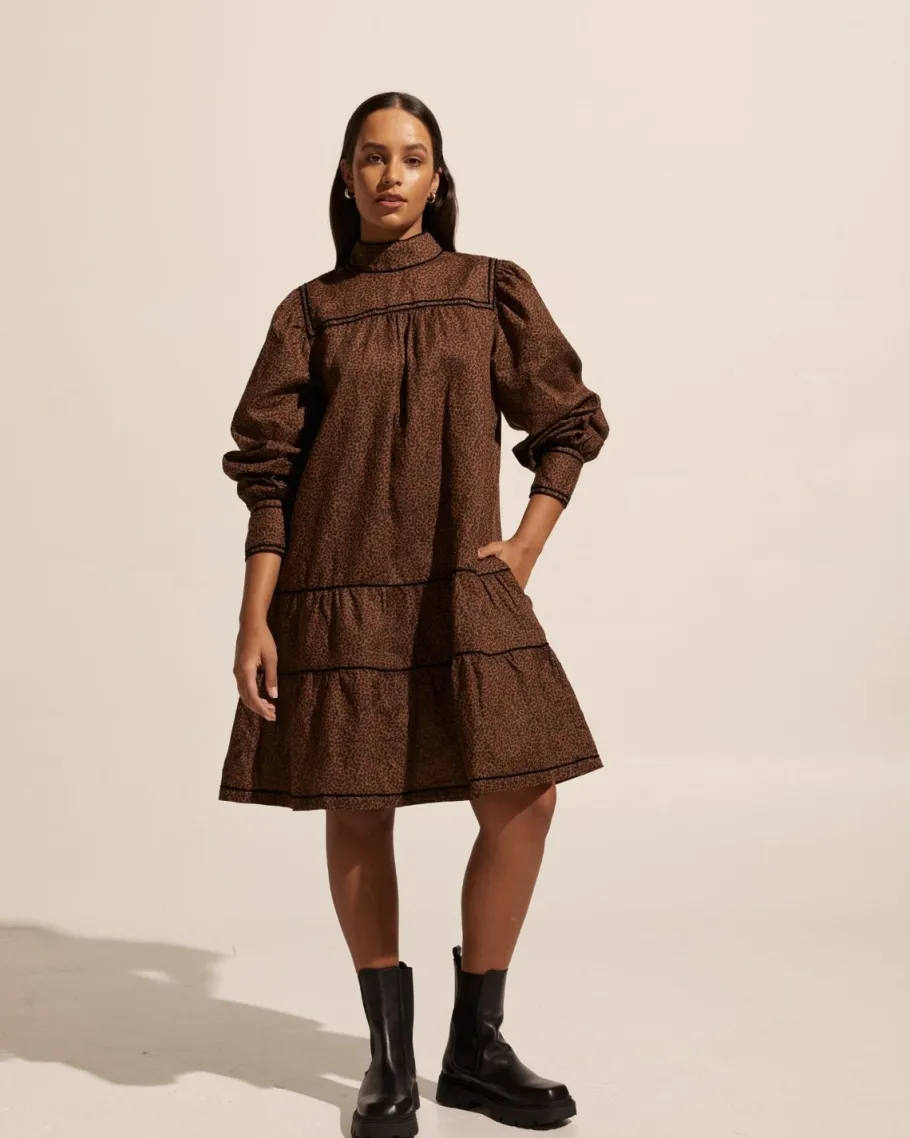 Prowess Dress-Toast Leopard|zoe kratzmann Discount