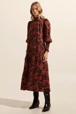Recruit Dress-Clay Floral|zoe kratzmann Clearance