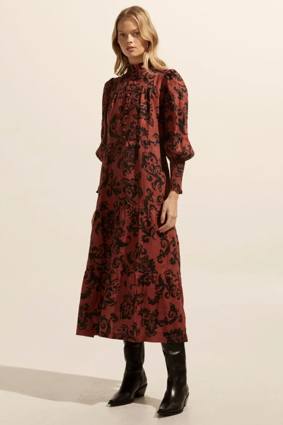 Recruit Dress-Clay Floral|zoe kratzmann Clearance