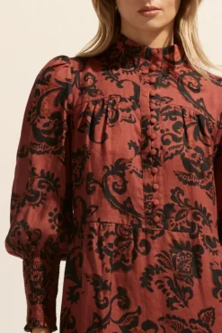 Recruit Dress-Clay Floral|zoe kratzmann Clearance