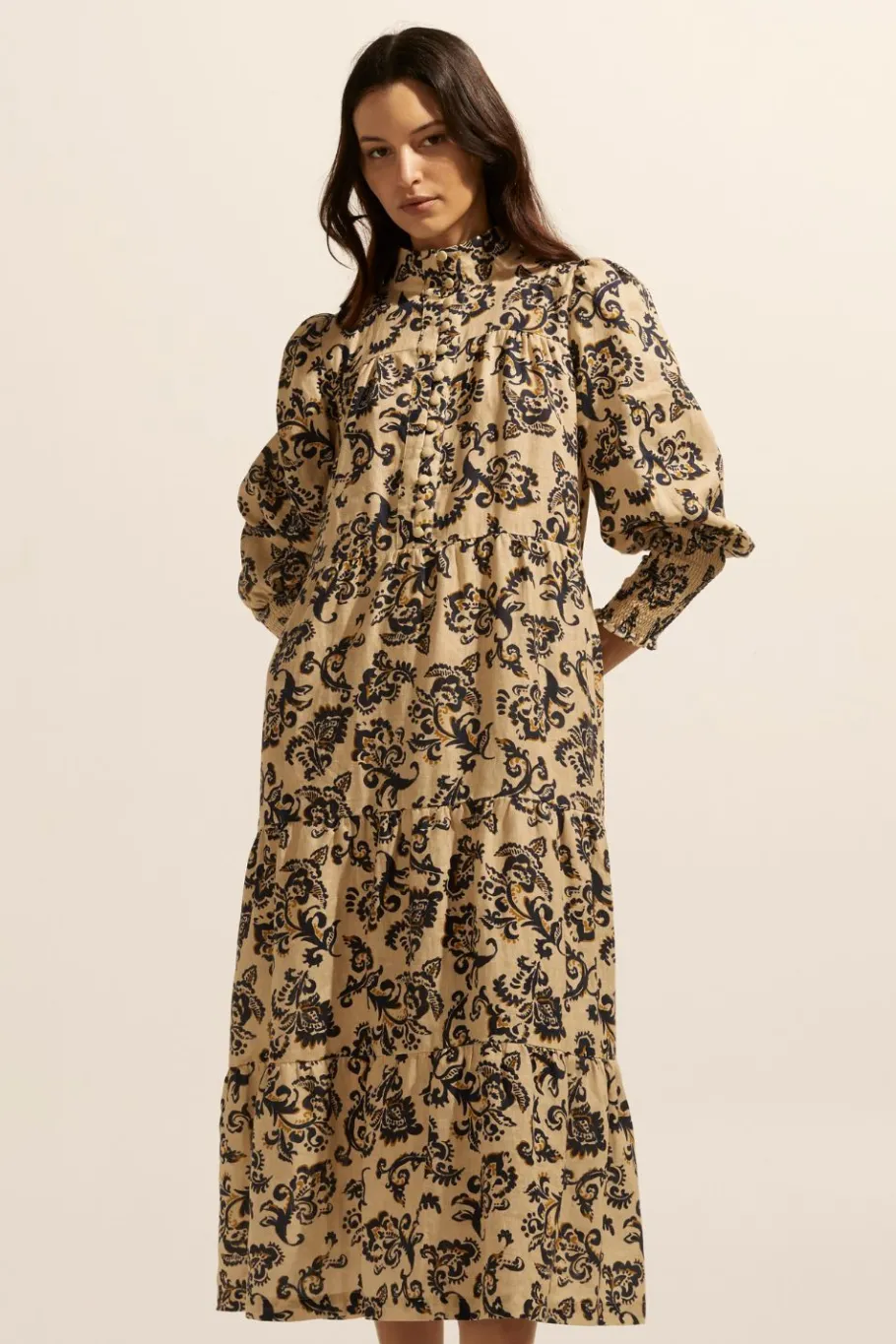 Recruit Dress-Ochre Floral|zoe kratzmann Sale