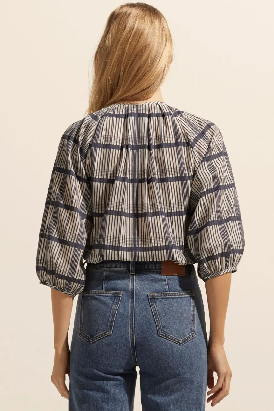 Refine Top-Ink/Porcelain Check|zoe kratzmann Outlet