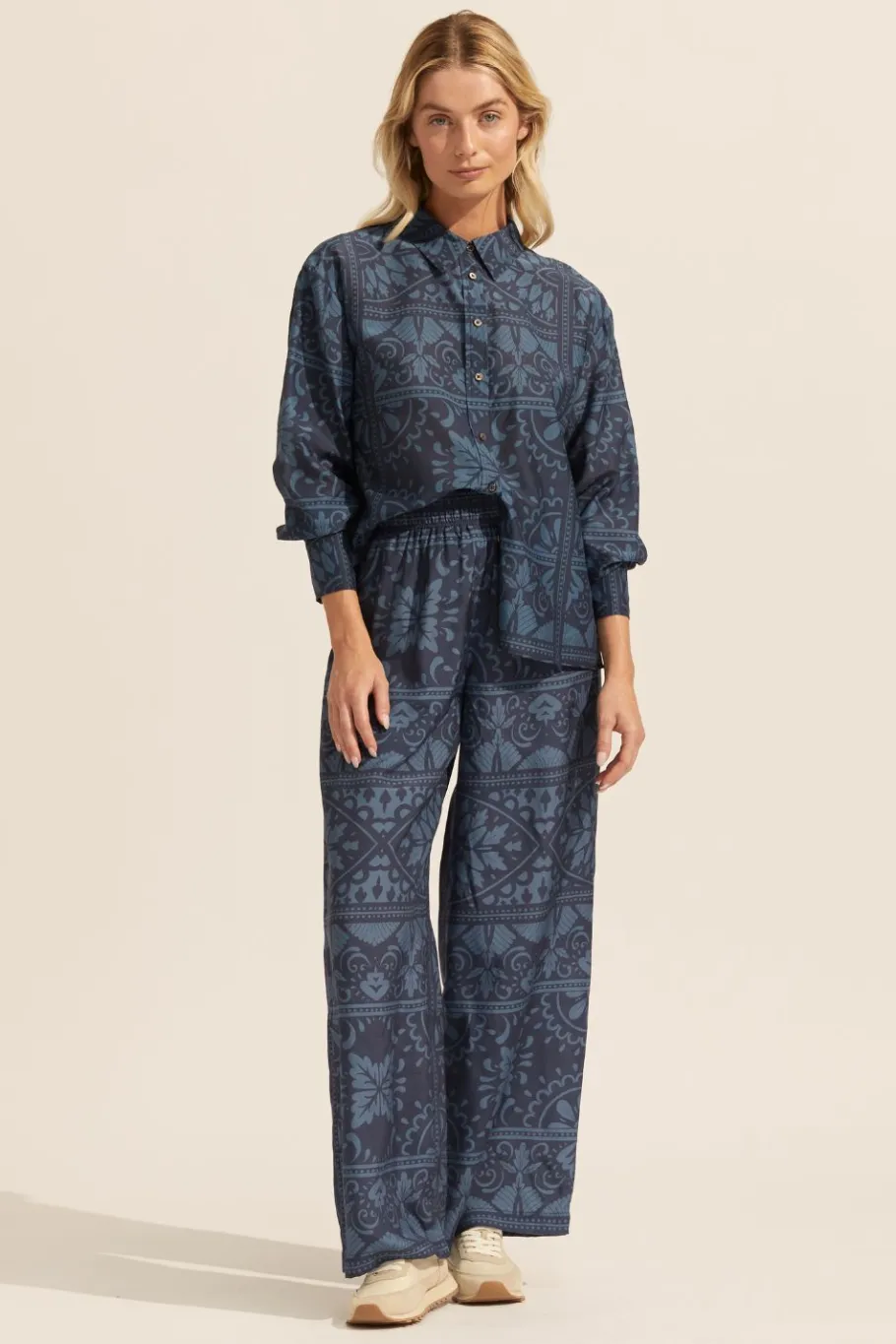 Reflex Top-Indigo Mosaic|zoe kratzmann Clearance