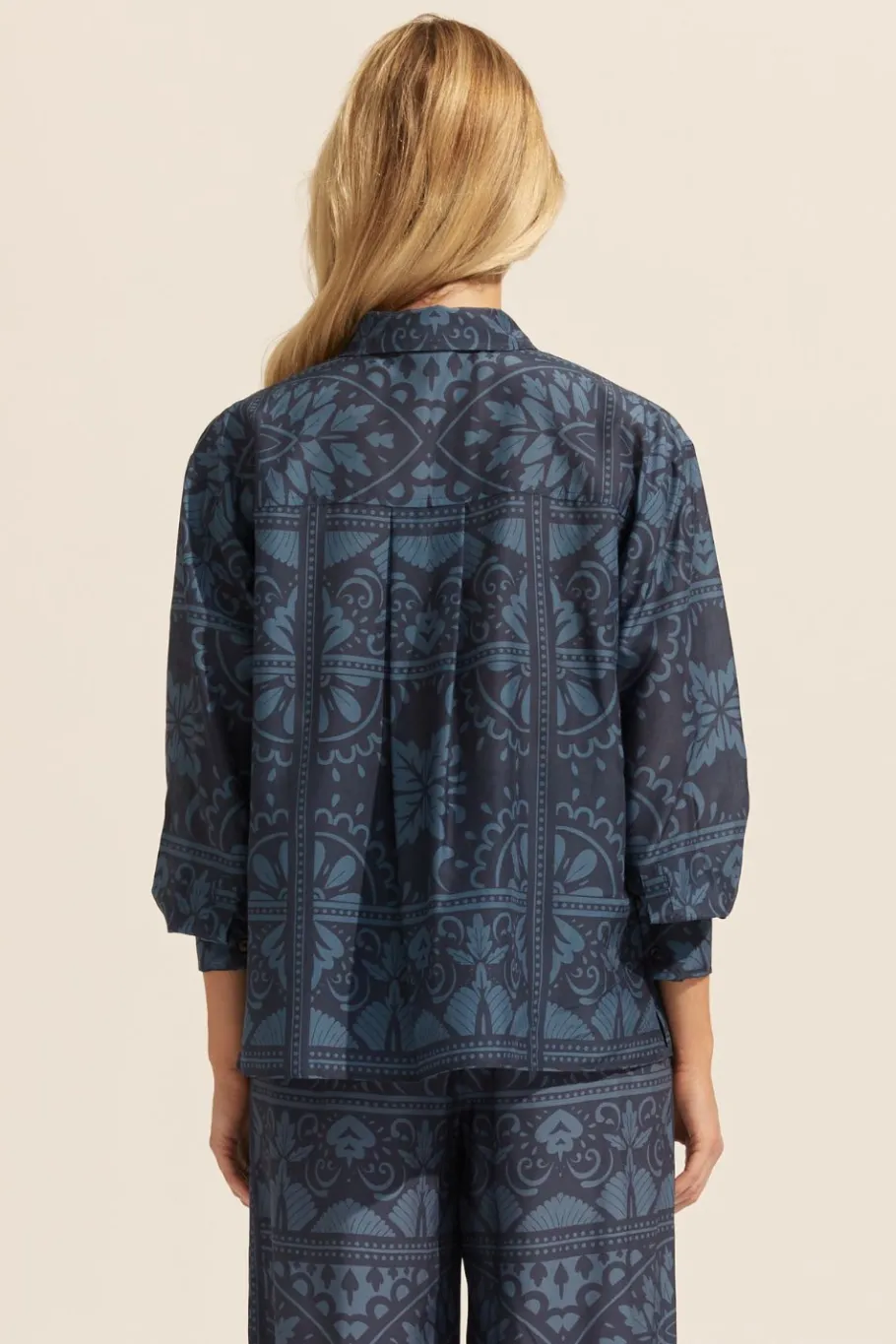 Reflex Top-Indigo Mosaic|zoe kratzmann Clearance