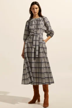 Regard Dress-Ink/Porcelain Check|zoe kratzmann Sale
