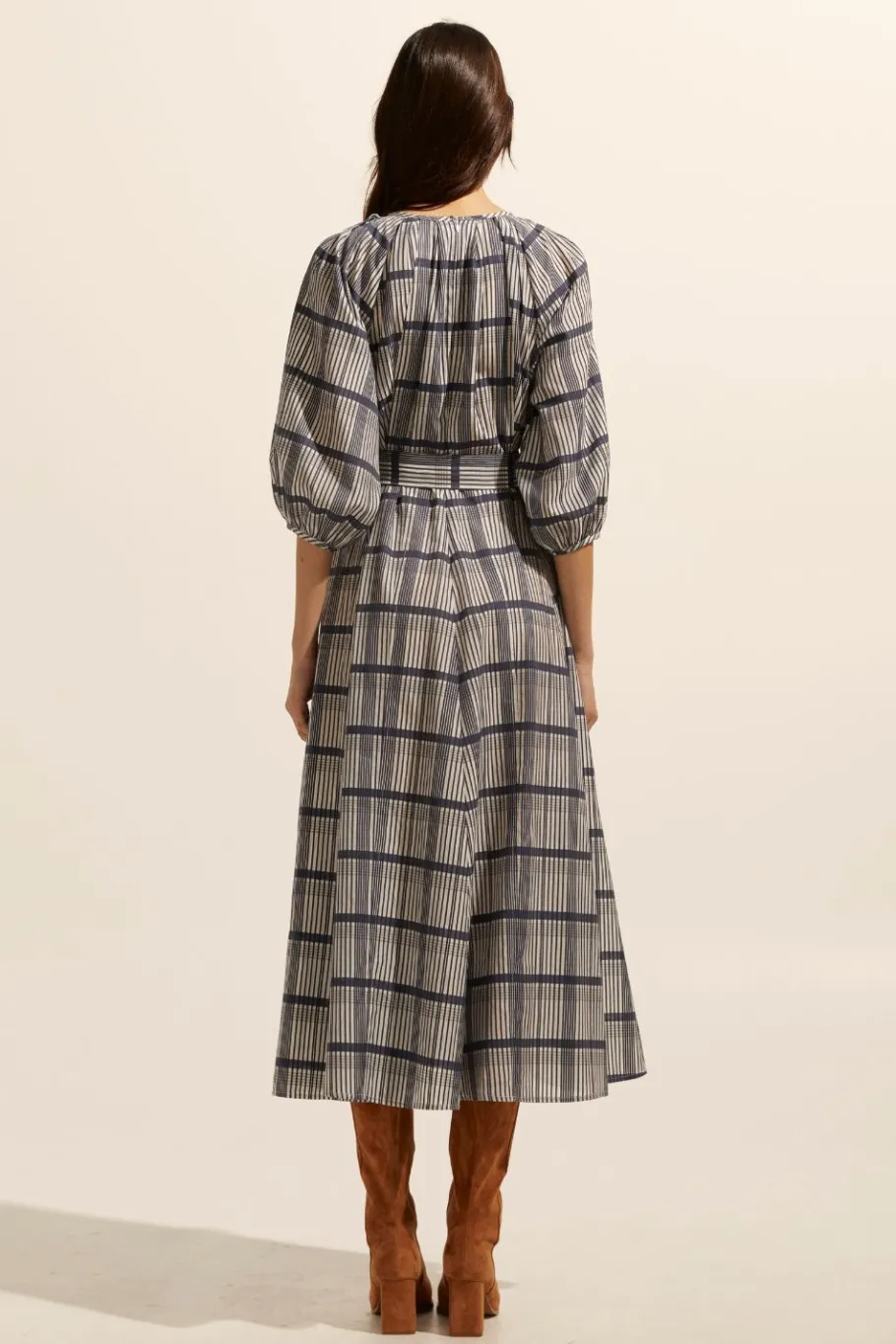 Regard Dress-Ink/Porcelain Check|zoe kratzmann Sale