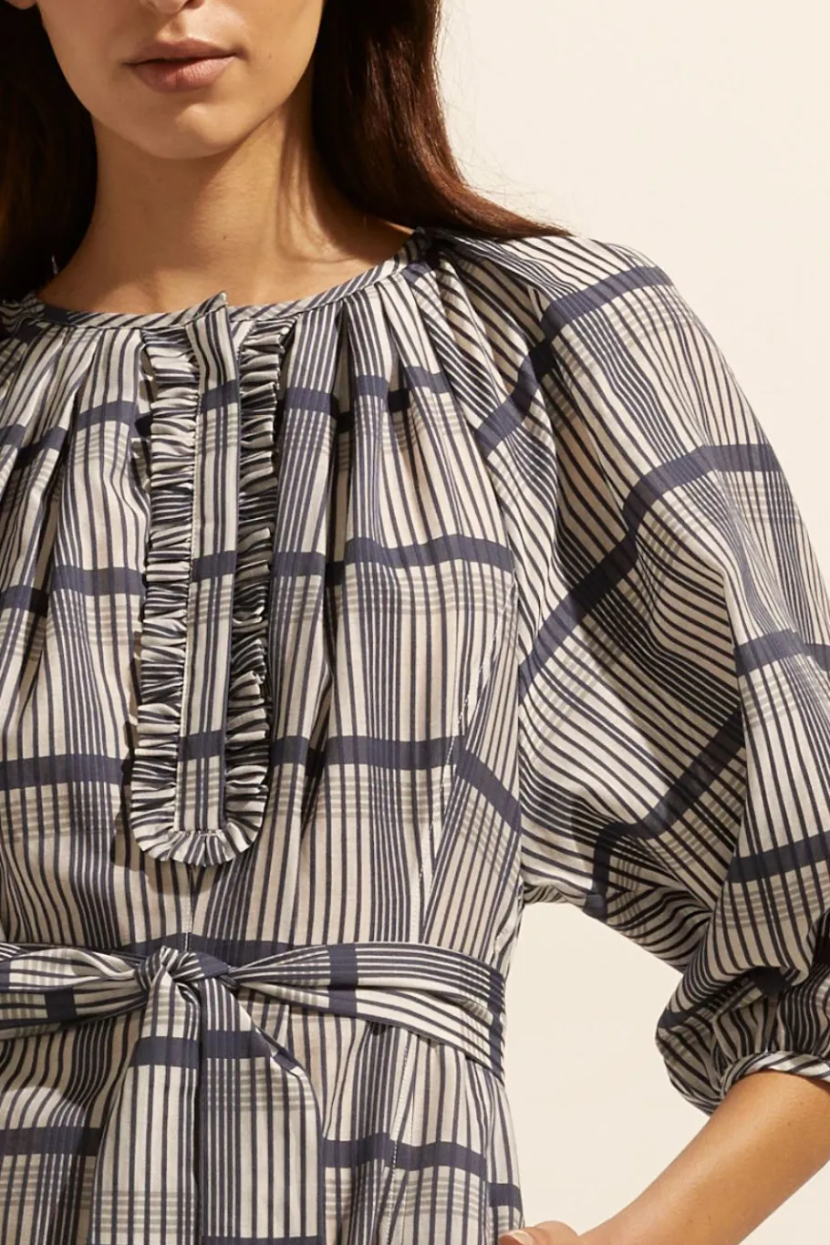 Regard Dress-Ink/Porcelain Check|zoe kratzmann Sale
