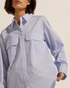 Reprieve Top-Ocean Stripe|zoe kratzmann Sale