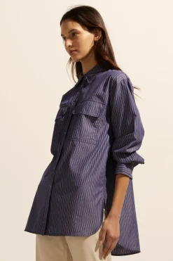 Reprieve Top-Yale Stripe|zoe kratzmann
