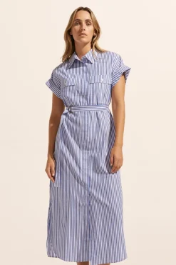 Rote Dress-Cobalt Stripe|zoe kratzmann Discount