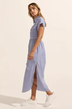 Rote Dress-Cobalt Stripe|zoe kratzmann Discount