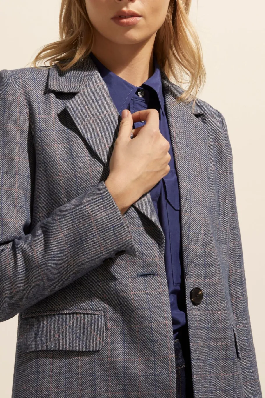 Scout Jacket-Sapphire Check|zoe kratzmann Online