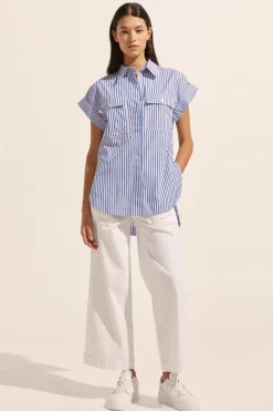 Sequel Top-Cobalt Stripe|zoe kratzmann Online