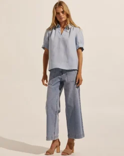 Serene Top-Sky|zoe kratzmann