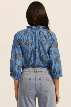 Siesta Top- Azure Botanic|zoe kratzmann New