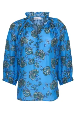 Siesta Top- Azure Botanic|zoe kratzmann New