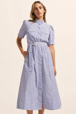 Starling Dress-Cobalt Stripe|zoe kratzmann Best