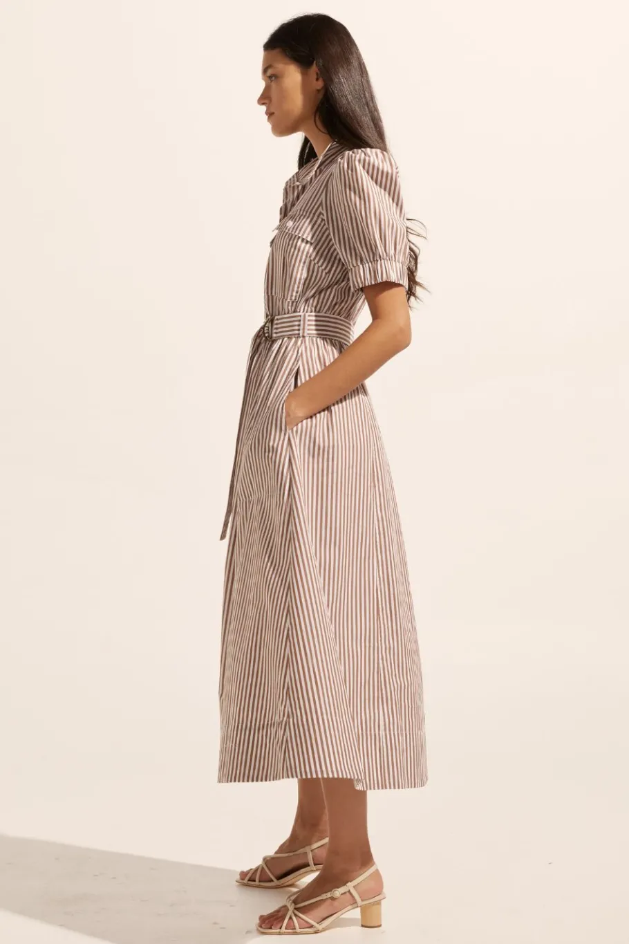 Starling Dress-Mocha Stripe|zoe kratzmann Outlet