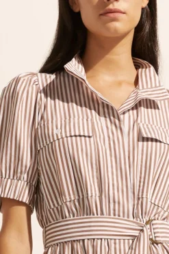 Starling Dress-Mocha Stripe|zoe kratzmann Outlet