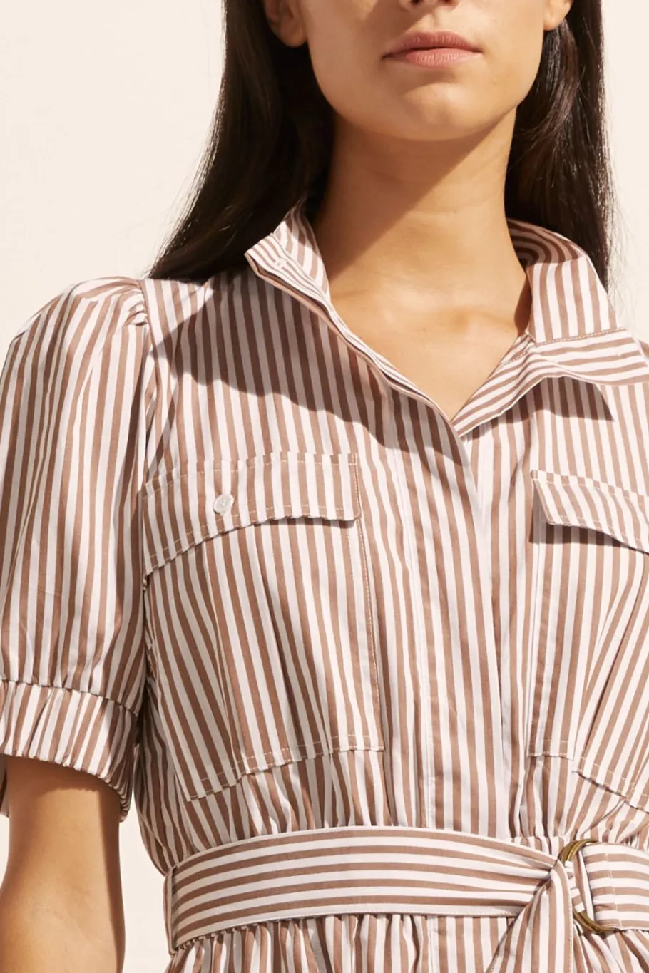 Starling Dress-Mocha Stripe|zoe kratzmann Outlet