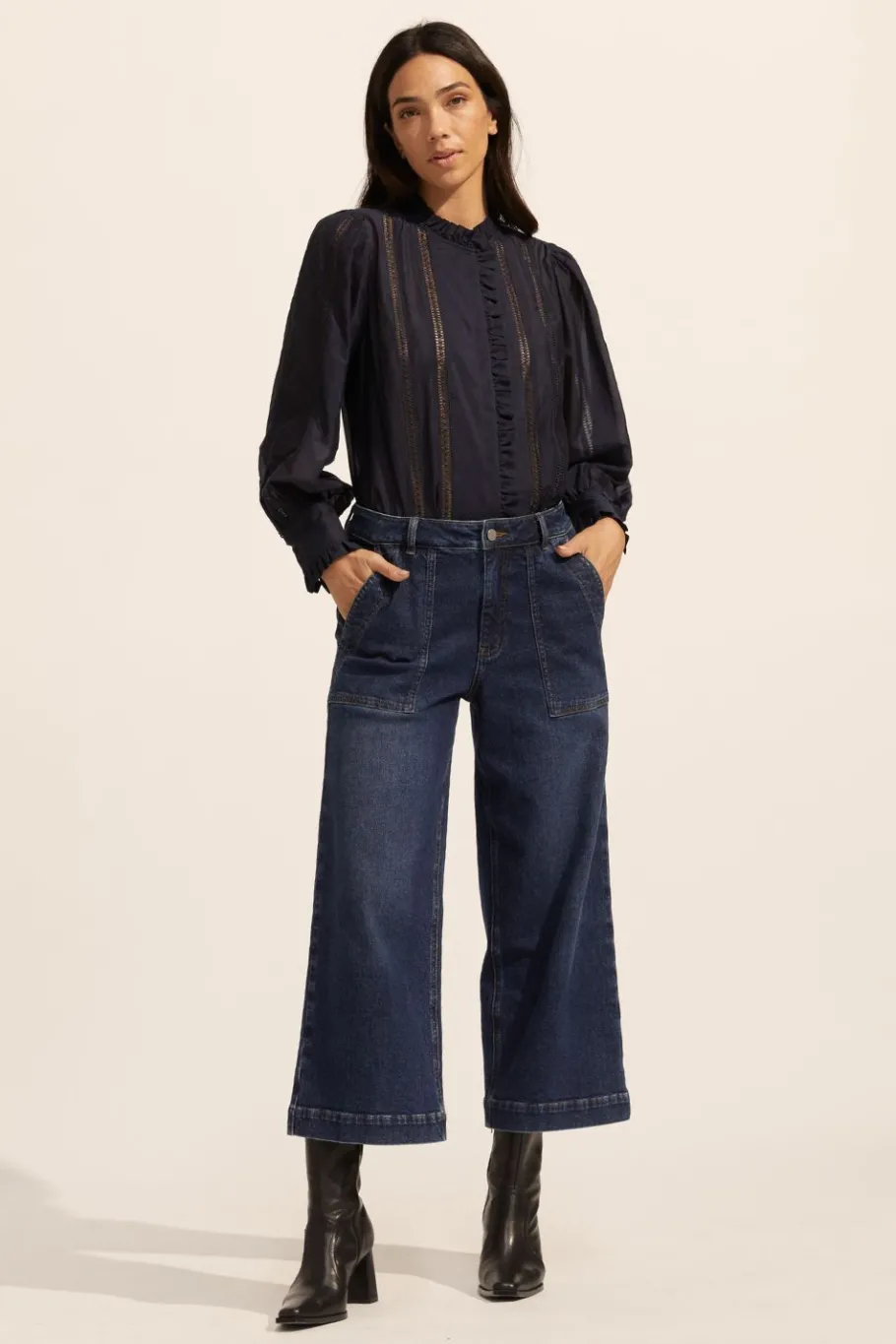 Swoon Top-Indigo|zoe kratzmann Clearance