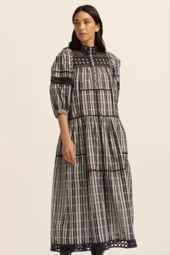 Tactic Dress-Indigo Check|zoe kratzmann