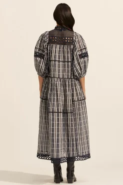 Tactic Dress-Indigo Check|zoe kratzmann