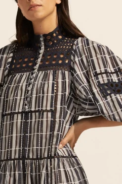 Tactic Dress-Indigo Check|zoe kratzmann
