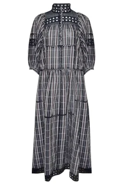 Tactic Dress-Indigo Check|zoe kratzmann
