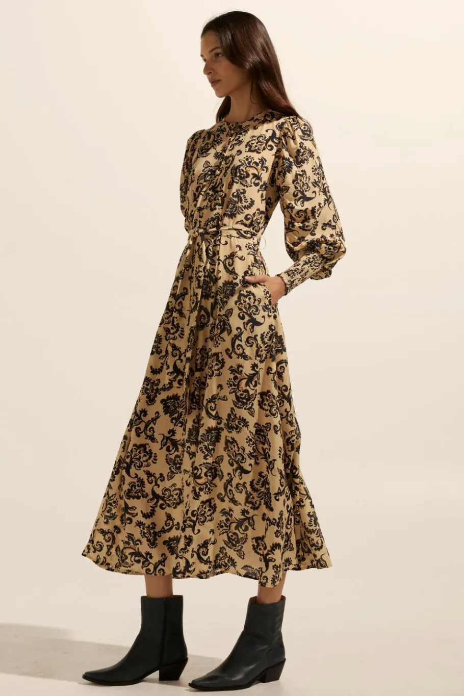 Tangent Dress-Ochre Floral|zoe kratzmann Online