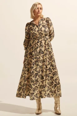 Tangent Dress-Ochre Floral|zoe kratzmann Online