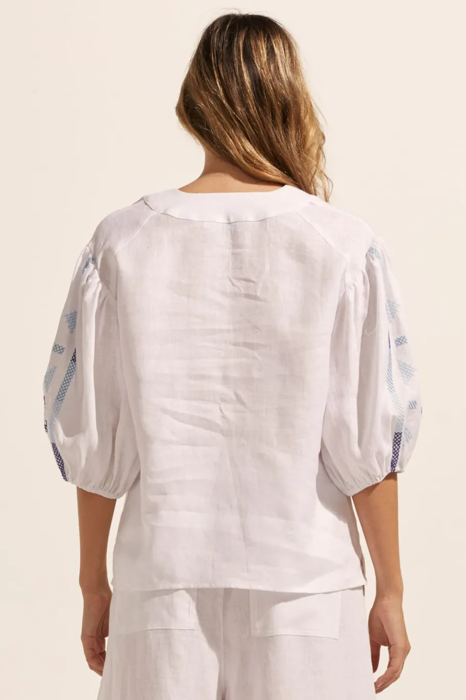 Theme Top-Azure Embroid|zoe kratzmann
